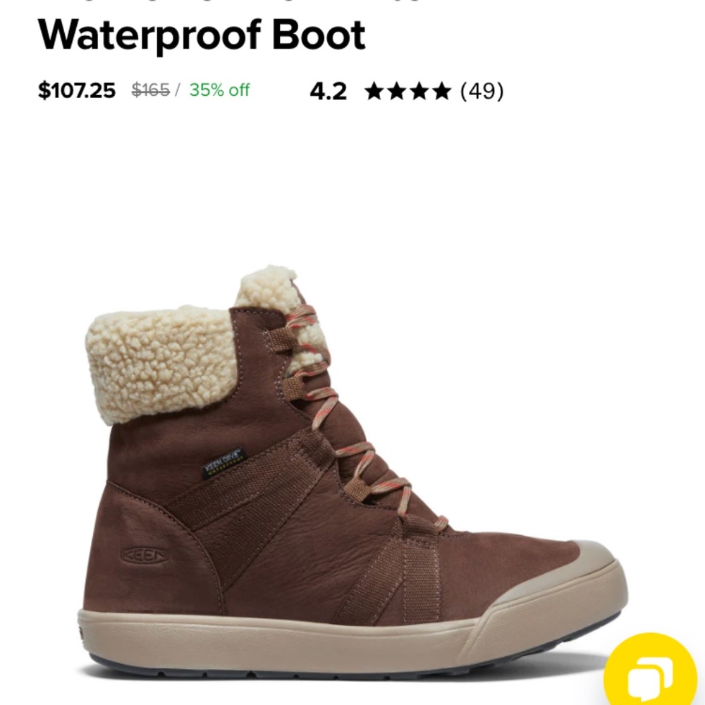 New Women's Winter Keen Boots, Size 8